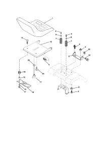 Seat Assembly parts for Craftsman Front-Engine Lawn Tractor 917273350 from AppliancePartsPros.com