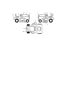 Decals parts for Craftsman Front-Engine Lawn Tractor 917273350 from AppliancePartsPros.com