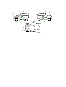Decals parts for Craftsman Front-Engine Lawn Tractor 917273352 from AppliancePartsPros.com