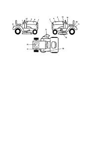 Decals parts for Craftsman Front-Engine Lawn Tractor 917273380 from AppliancePartsPros.com