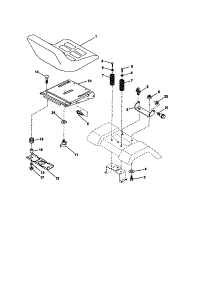 Seat Assembly parts for Craftsman Front-Engine Lawn Tractor 917273381 from AppliancePartsPros.com