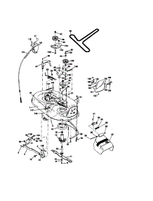 Mower Deck parts for Craftsman Front-Engine Lawn Tractor 917273381 from AppliancePartsPros.com