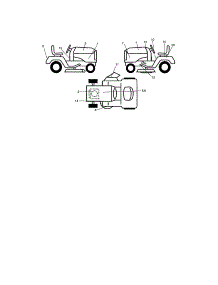 Decals parts for Craftsman Front-Engine Lawn Tractor 917273391 from AppliancePartsPros.com