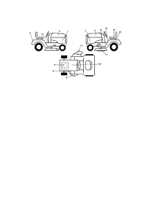 Decals parts for Craftsman Front-Engine Lawn Tractor 917273392 from AppliancePartsPros.com