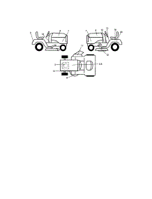 Decals parts for Craftsman Front-Engine Lawn Tractor 917273393 from AppliancePartsPros.com