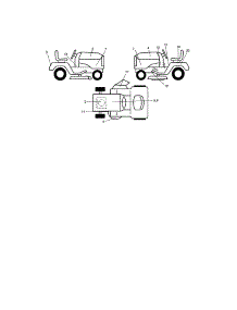 Decals parts for Craftsman Front-Engine Lawn Tractor 917273394 from AppliancePartsPros.com