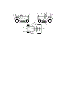 Decals parts for Craftsman Front-Engine Lawn Tractor 917273397 from AppliancePartsPros.com