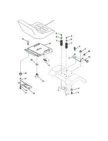 Seat Assembly parts for Craftsman Front-Engine Lawn Tractor 917273398 from AppliancePartsPros.com