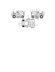 Decals parts for Craftsman Front-Engine Lawn Tractor 917273401 from AppliancePartsPros.com