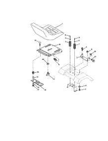Seat parts for Craftsman Front-Engine Lawn Tractor 917273402 from AppliancePartsPros.com