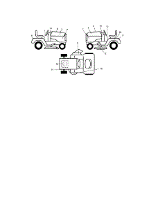 Decals parts for Craftsman Front-Engine Lawn Tractor 917273404 from AppliancePartsPros.com