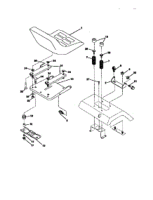 Seat Assembly parts for Craftsman Front-Engine Lawn Tractor 917273420 from AppliancePartsPros.com