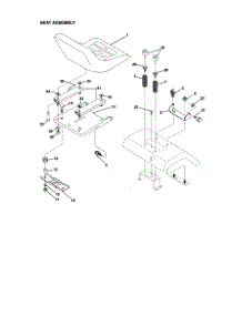 Seat Assembly parts for Craftsman Front-Engine Lawn Tractor 917273421 from AppliancePartsPros.com