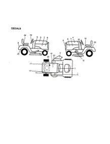 Decals parts for Craftsman Front-Engine Lawn Tractor 917273421 from AppliancePartsPros.com