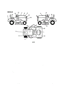Decals parts for Craftsman Front-Engine Lawn Tractor 9172734401 from AppliancePartsPros.com
