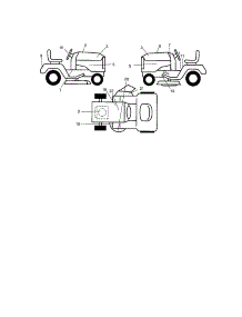 Decals parts for Craftsman Front-Engine Lawn Tractor 917273450 from AppliancePartsPros.com