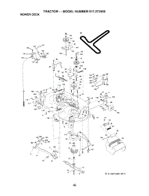 Mower Deck parts for Craftsman Front-Engine Lawn Tractor 917273450 from AppliancePartsPros.com