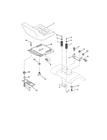 Seat Assembly parts for Craftsman Front-Engine Lawn Tractor 917273451 from AppliancePartsPros.com