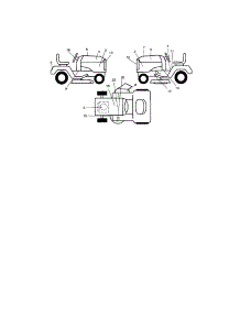 Decals parts for Craftsman Front-Engine Lawn Tractor 917273460 from AppliancePartsPros.com