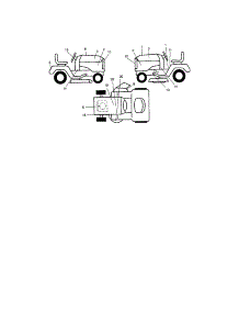 Decals parts for Craftsman Front-Engine Lawn Tractor 917273461 from AppliancePartsPros.com