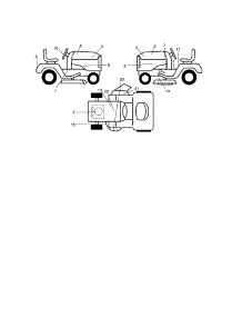 Decals parts for Craftsman Front-Engine Lawn Tractor 917273490 from AppliancePartsPros.com