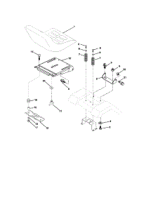 Seat Assembly parts for Craftsman Front-Engine Lawn Tractor 917273512 from AppliancePartsPros.com