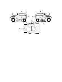 Decals parts for Craftsman Front-Engine Lawn Tractor 917273513 from AppliancePartsPros.com