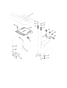 Seat Assembly parts for Craftsman Front-Engine Lawn Tractor 917273521 from AppliancePartsPros.com