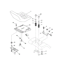 Seat Assembly parts for Craftsman Front-Engine Lawn Tractor 917273600 from AppliancePartsPros.com