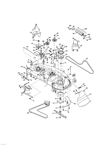 Mower Deck parts for Craftsman Front-Engine Lawn Tractor 917273611 from AppliancePartsPros.com
