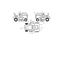Decal parts for Craftsman Front-Engine Lawn Tractor 917273640 from AppliancePartsPros.com