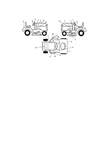 Decals parts for Craftsman Front-Engine Lawn Tractor 917273643 from AppliancePartsPros.com
