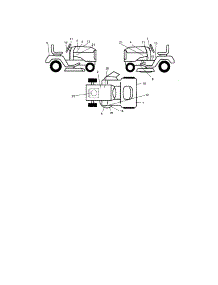 Decals parts for Craftsman Front-Engine Lawn Tractor 917273644 from AppliancePartsPros.com