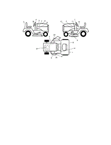 Decals parts for Craftsman Front-Engine Lawn Tractor 917273645 from AppliancePartsPros.com
