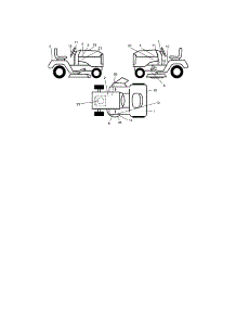 Decals parts for Craftsman Front-Engine Lawn Tractor 917273646 from AppliancePartsPros.com