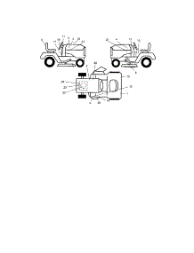 Decals parts for Craftsman Front-Engine Lawn Tractor 917273663 from AppliancePartsPros.com