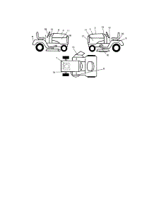 Decals parts for Craftsman Front-Engine Lawn Tractor 917273710 from AppliancePartsPros.com