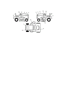 Decals parts for Craftsman Front-Engine Lawn Tractor 917273751 from AppliancePartsPros.com
