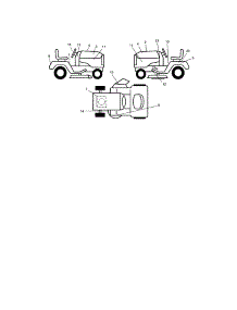 Decals parts for Craftsman Front-Engine Lawn Tractor 917273756 from AppliancePartsPros.com