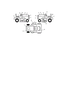Decals parts for Craftsman Front-Engine Lawn Tractor 917273760 from AppliancePartsPros.com