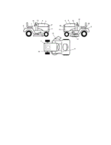Decals parts for Craftsman Front-Engine Lawn Tractor 917273761 from AppliancePartsPros.com