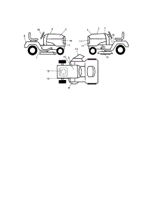 Decals parts for Craftsman Front-Engine Lawn Tractor 917273770 from AppliancePartsPros.com