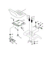 Seat Assembly parts for Craftsman Front-Engine Lawn Tractor 917273790 from AppliancePartsPros.com