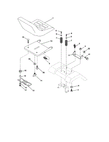 Seat Assembly parts for Craftsman Front-Engine Lawn Tractor 917273821 from AppliancePartsPros.com