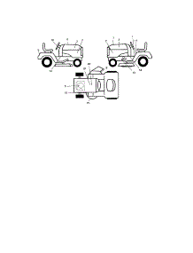 Decals parts for Craftsman Front-Engine Lawn Tractor 917273823 from AppliancePartsPros.com