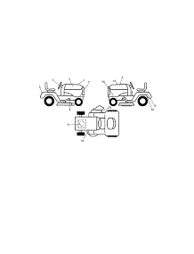 Decals parts for Craftsman Front-Engine Lawn Tractor 917273900 from AppliancePartsPros.com