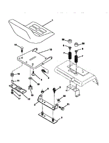 Seat Assembly parts for Craftsman Front-Engine Lawn Tractor 917273940 from AppliancePartsPros.com