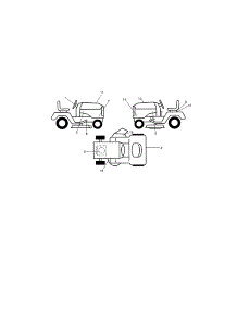 Decals parts for Craftsman Front-Engine Lawn Tractor 917273980 from AppliancePartsPros.com