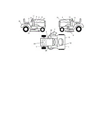 Decals parts for Craftsman Front-Engine Lawn Tractor 917274032 from AppliancePartsPros.com