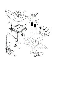 Seat Assembly parts for Craftsman Front-Engine Lawn Tractor 917274033 from AppliancePartsPros.com